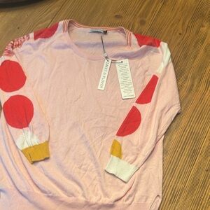 Zadig & Voltaire Pink and Red Polka Dot Kids Sweater